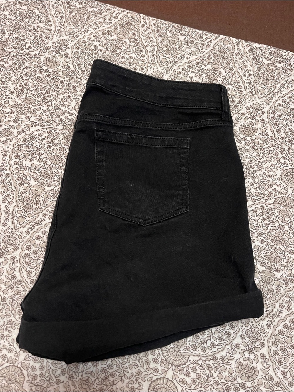 torrid Black Denim Boyfriend Shorts with Cuffed Hem
